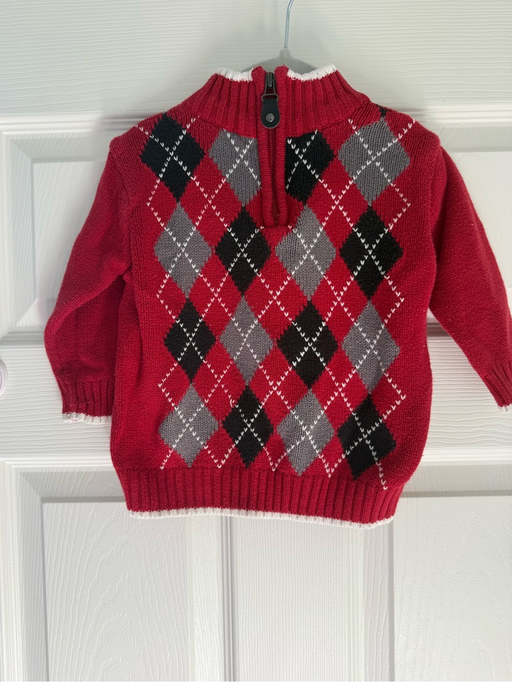 The Children's Place Red and Gray Knit Sweater